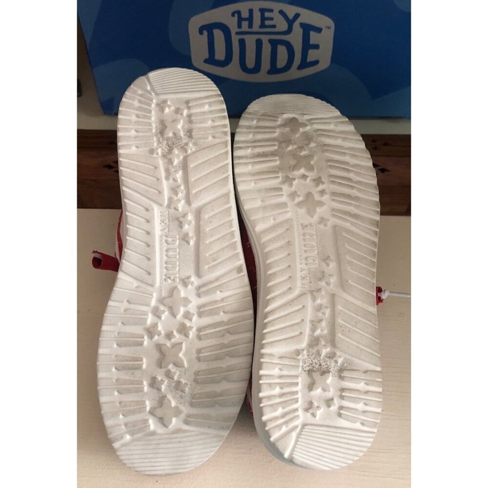 NWB Women's Hey Dude Shoe Size 9 Wendy Patriotic Red White Blue - Picture 8 of 10